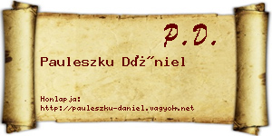 Pauleszku Dániel névjegykártya