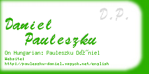 daniel pauleszku business card